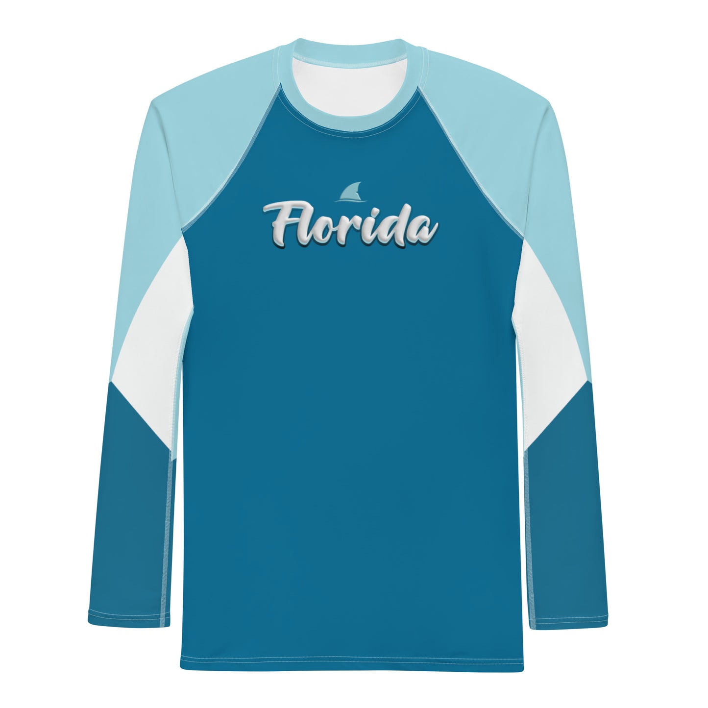 Men's Rash Guard Florida Shark Fin ArcZeal Designs