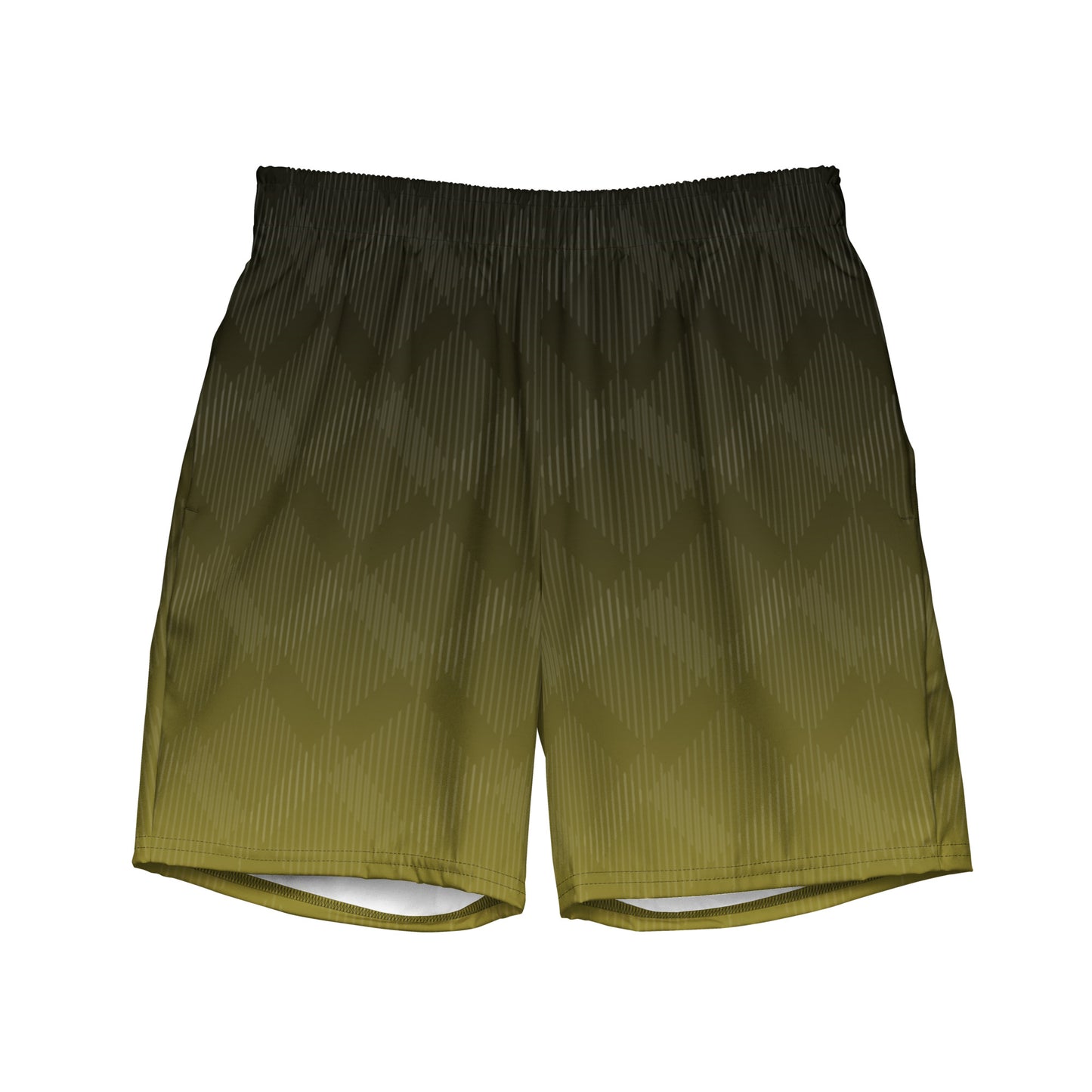 Men's swim trunks | Military Green Stripes ArcZeal Designs