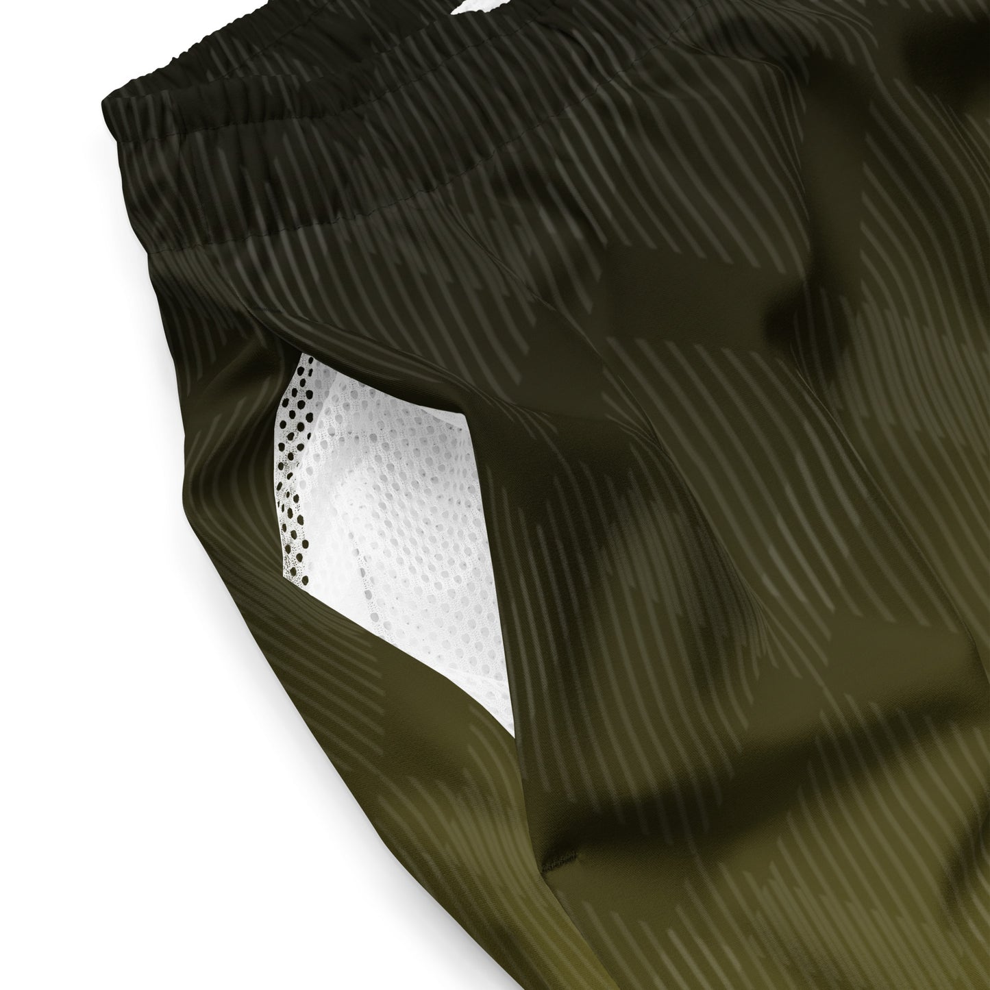Men's swim trunks | Military Green Stripes ArcZeal Designs