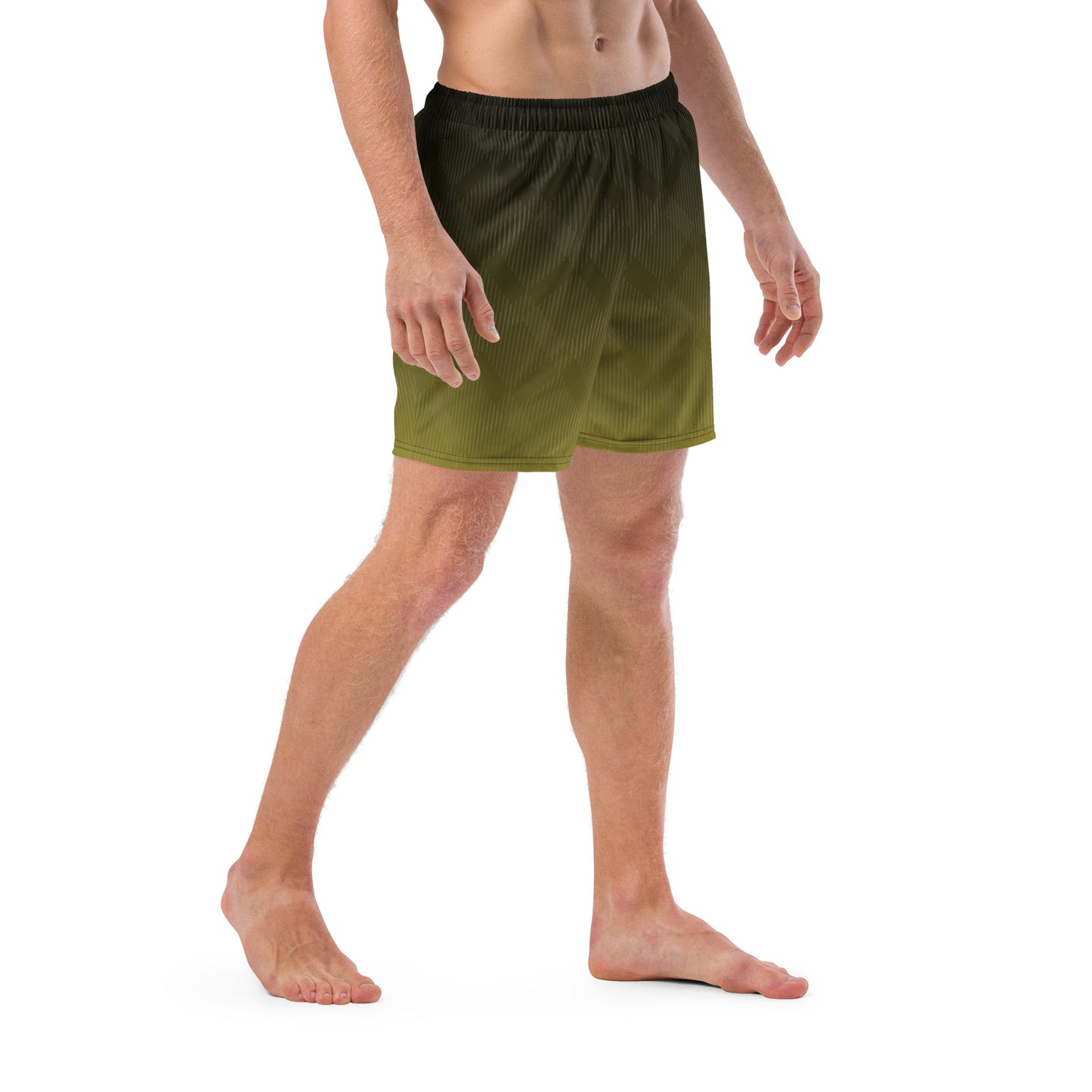 Men's swim trunks | Military Green Stripes ArcZeal Designs