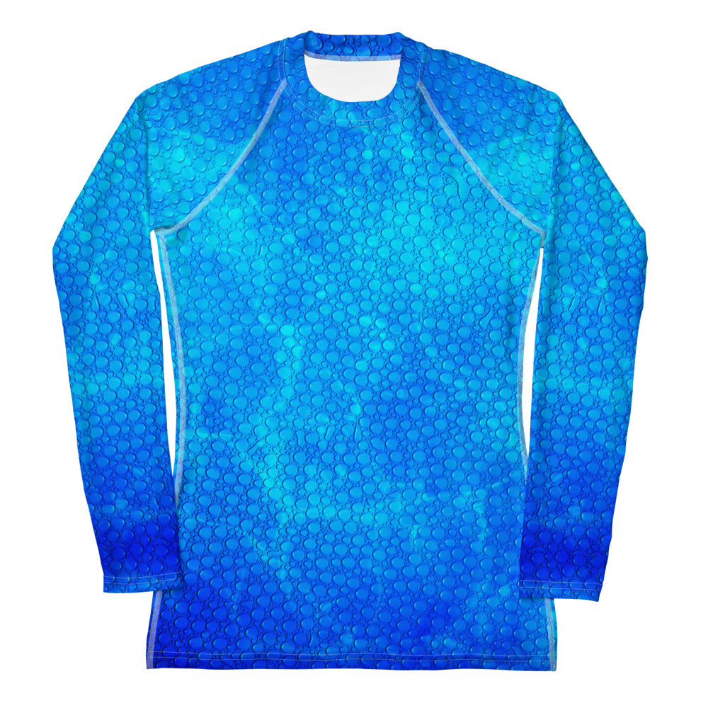 Women's Rash Guard Water Droplets Swim Shirt