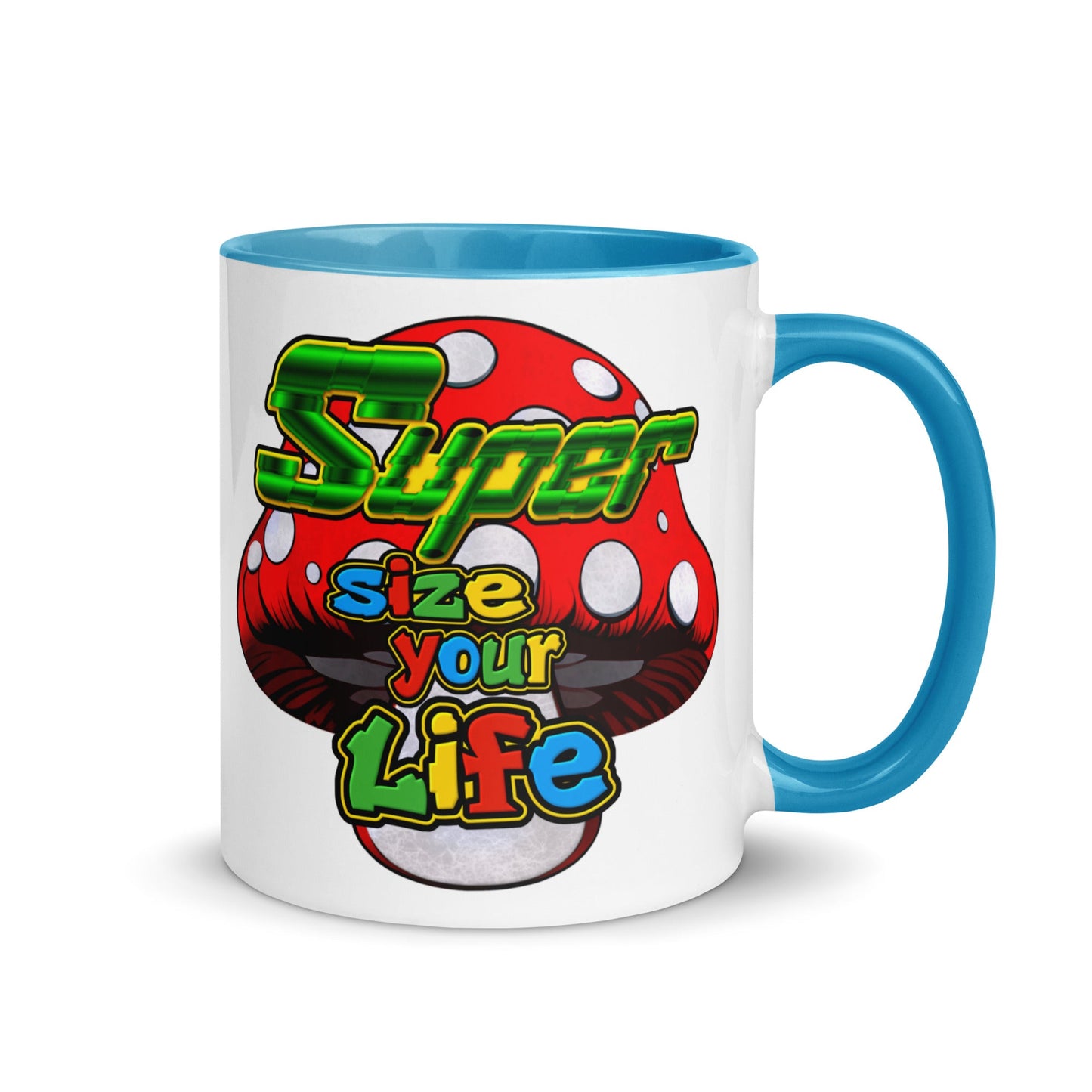 Blue / 11oz Coffee Mug Gaming Inspired Mushroom Cup ArcZeal Designs