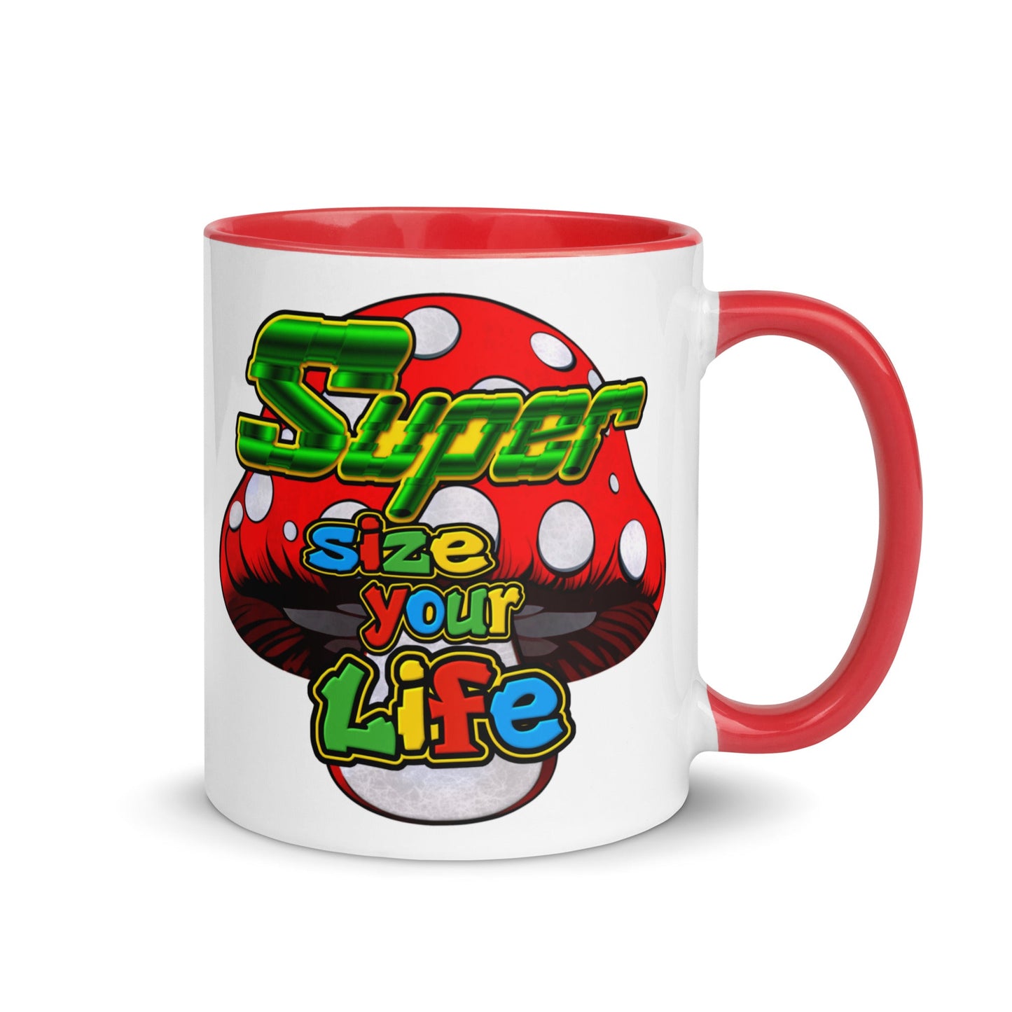 Red / 11oz Coffee Mug Gaming Inspired Mushroom Cup ArcZeal Designs
