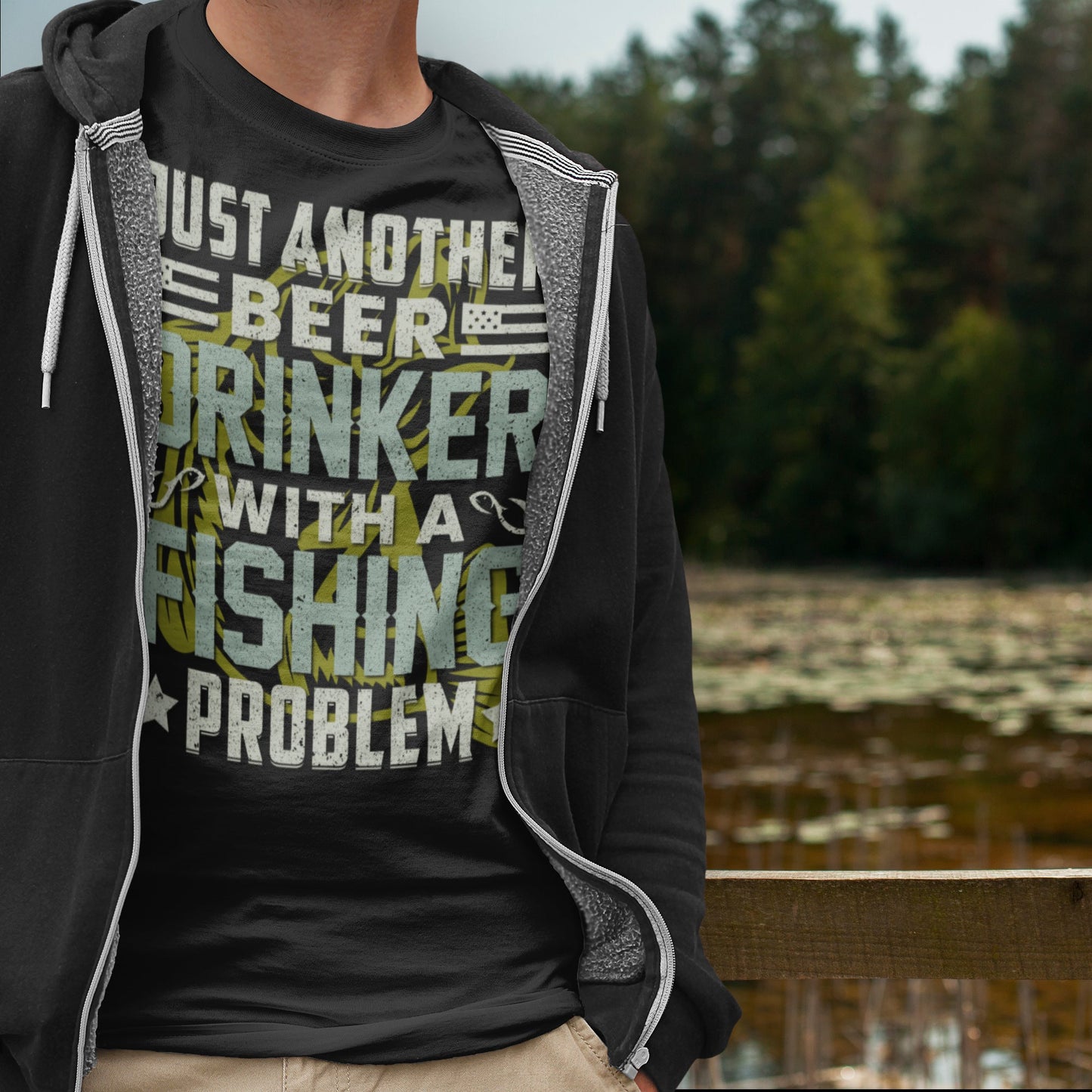Fishing T-Shirt Short Sleeve Funny Fisherman Tee ArcZeal Designs