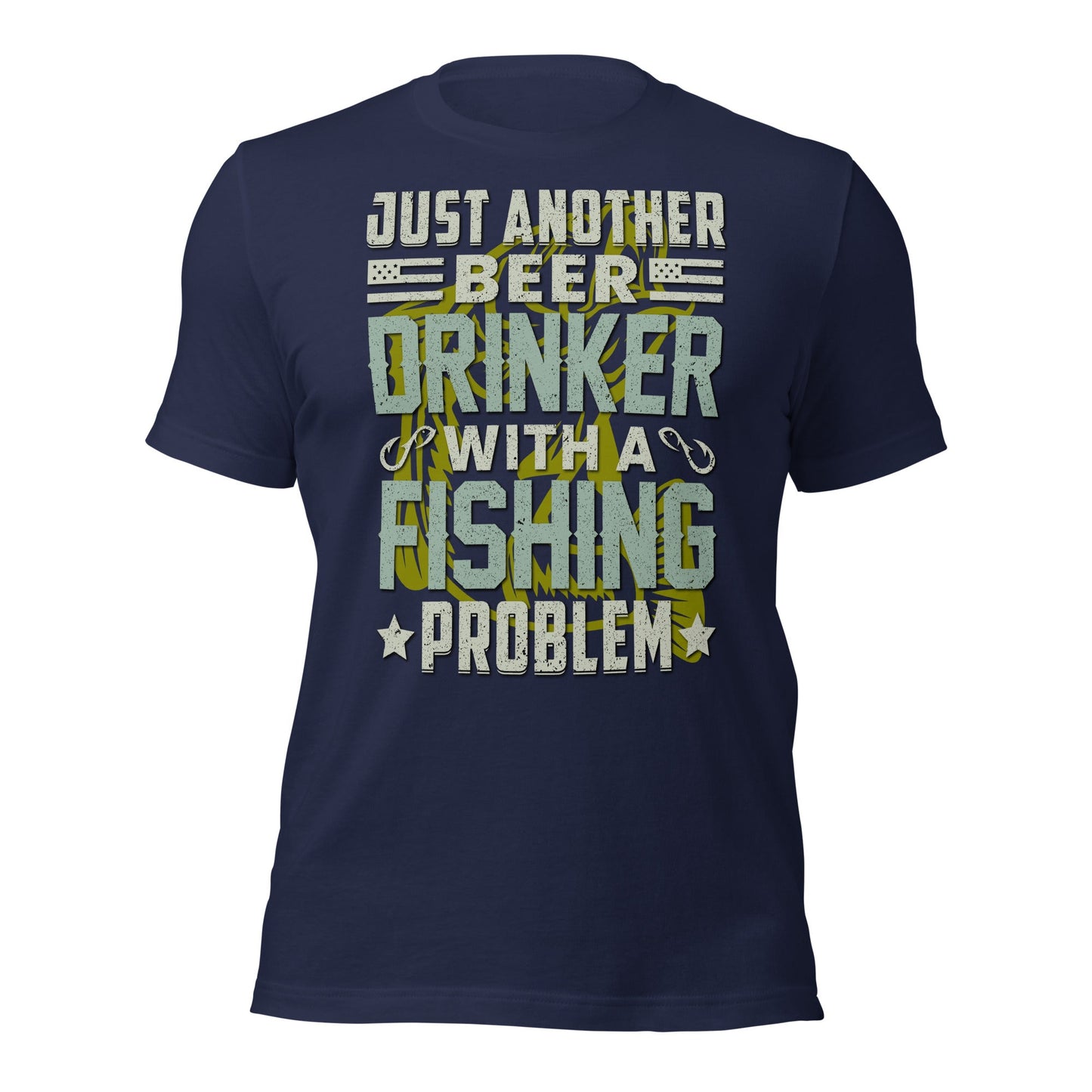 Navy / S Fishing T-Shirt Short Sleeve Funny Fisherman Tee ArcZeal Designs