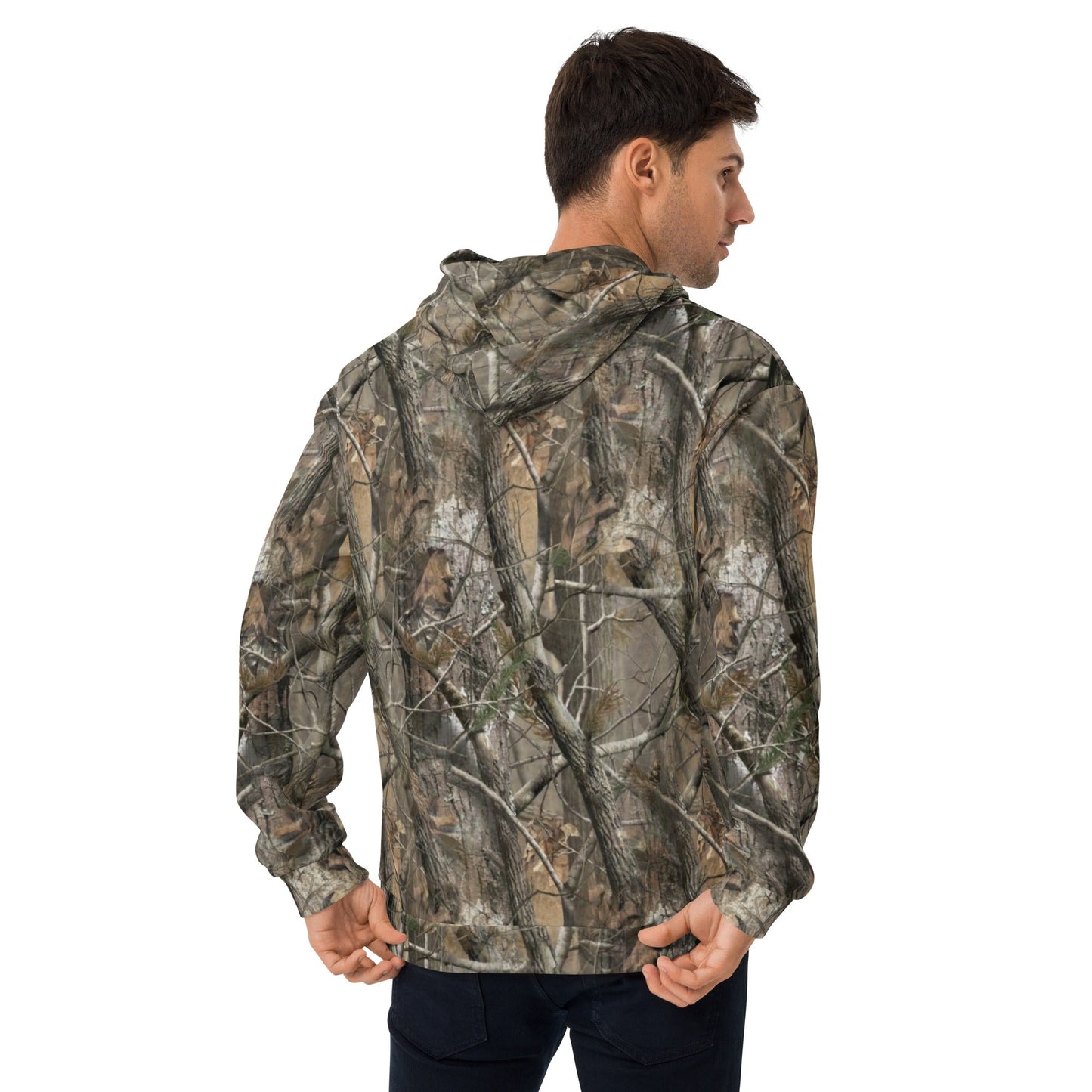 M / Brown Light Wooded Camouflage Hoodie ArcZeal Designs