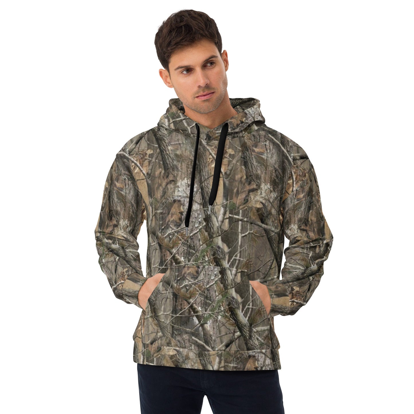 S / Brown Light Wooded Camouflage Hoodie ArcZeal Designs