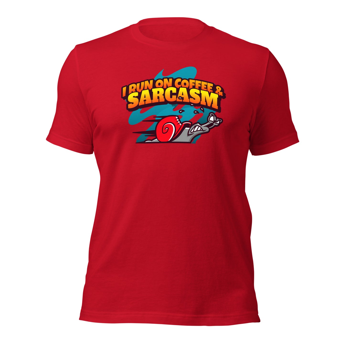 funny-coffee-and-sarcasm-red-tee-shirt-arczeal-designs