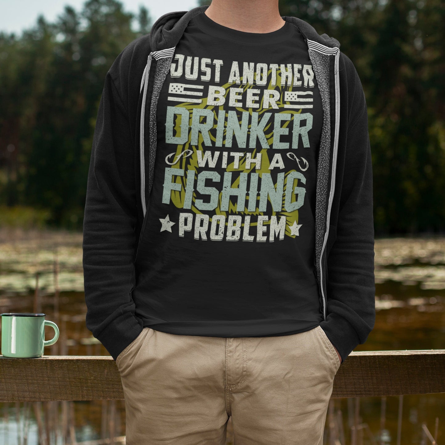 Fishing T-Shirt Short Sleeve Funny Fisherman Tee ArcZeal Designs
