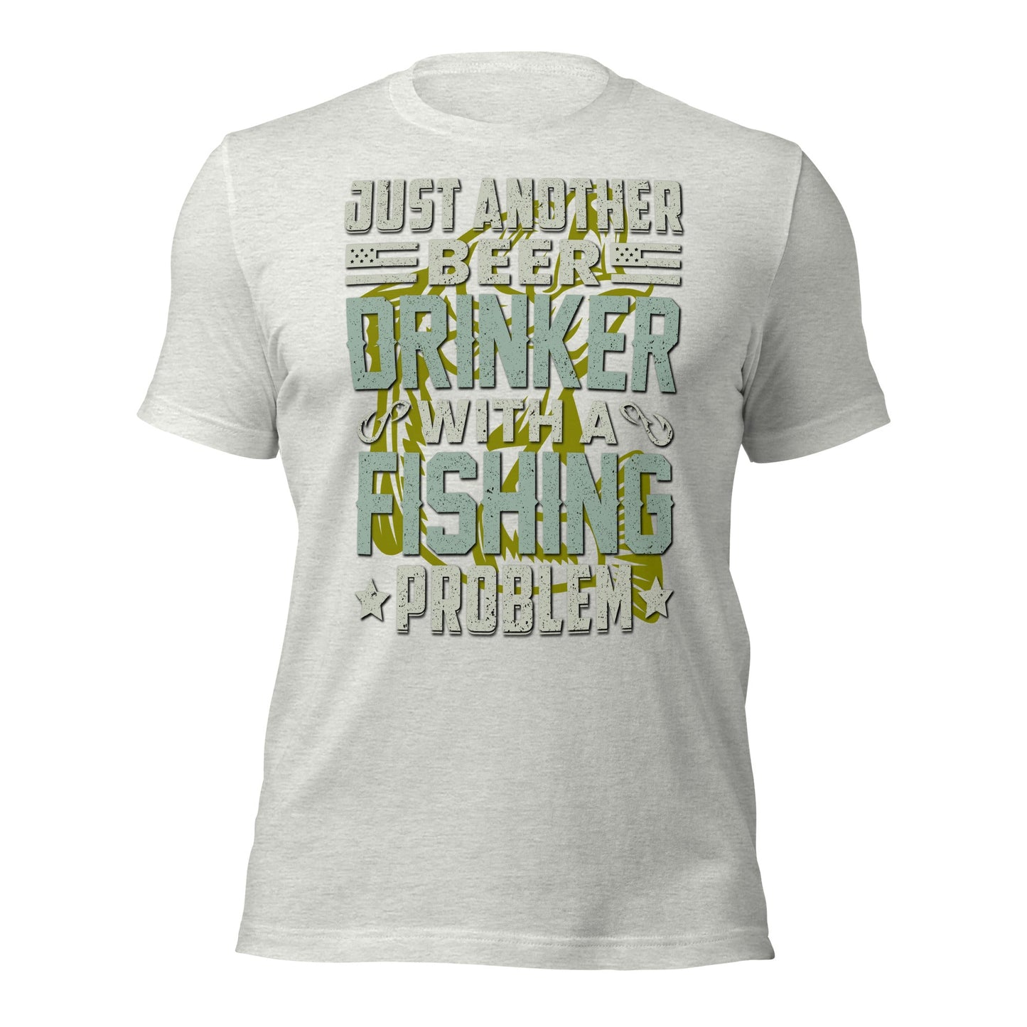 Ash / S Fishing T-Shirt Short Sleeve Funny Fisherman Tee ArcZeal Designs