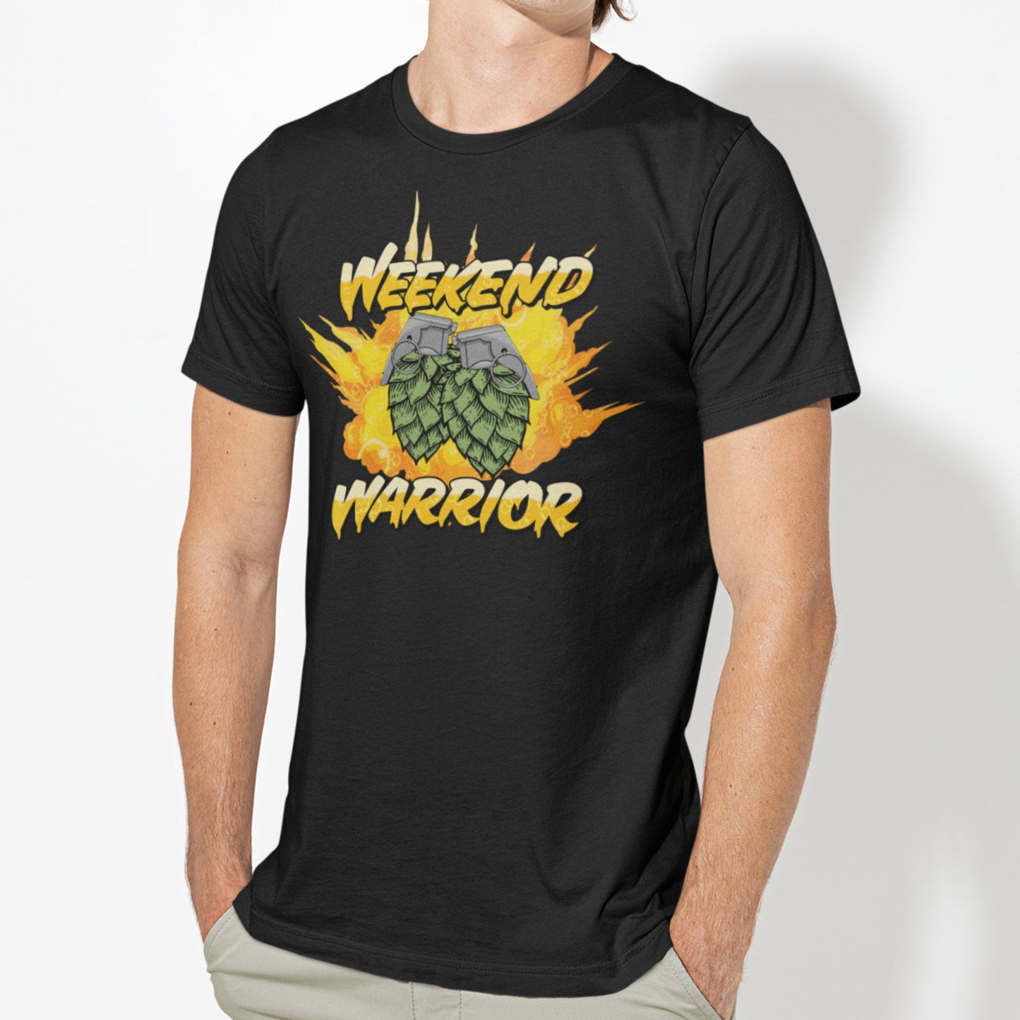 Weekend Warrior Hops Grenade Short Sleeve Unisex Shirt ArcZeal Designs