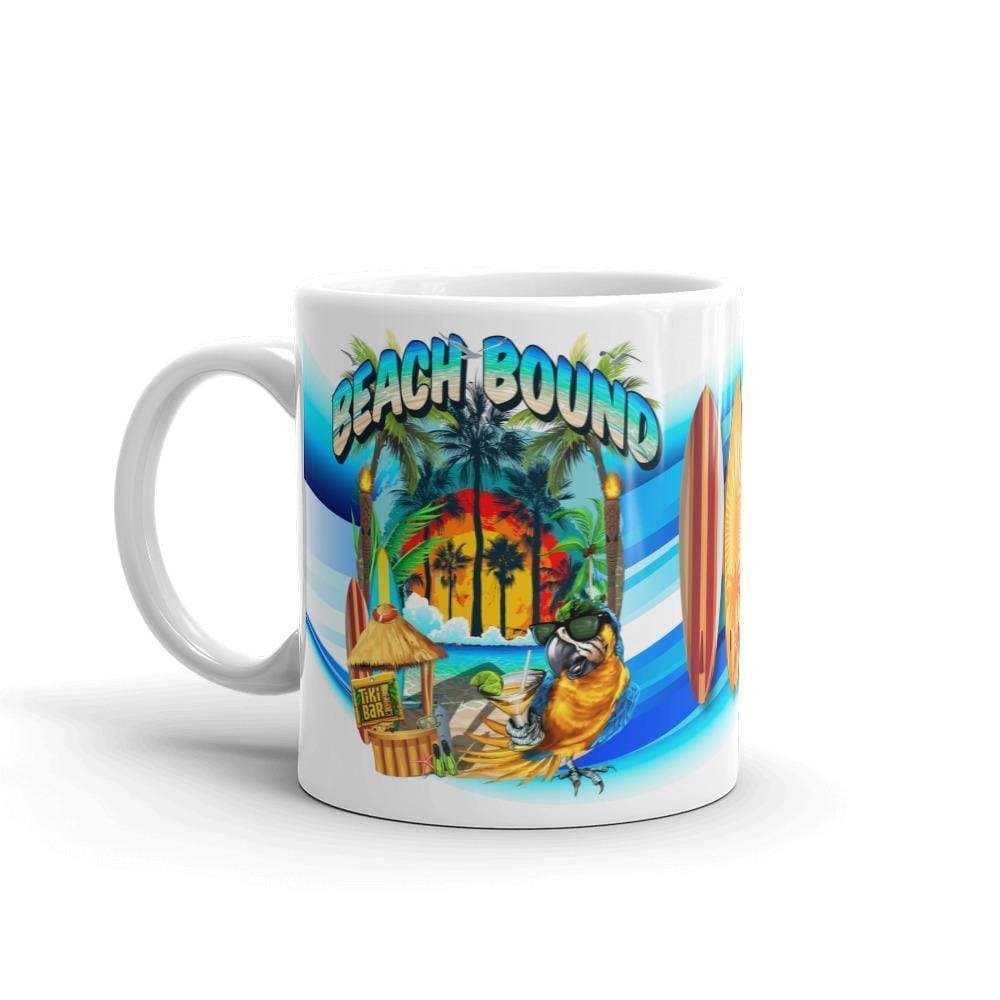 Beach Bound White Glossy Coffee Mug ArcZeal Designs