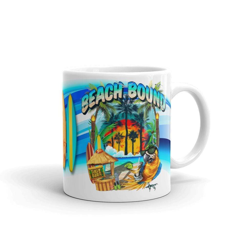 Beach Bound White Glossy Coffee Mug ArcZeal Designs