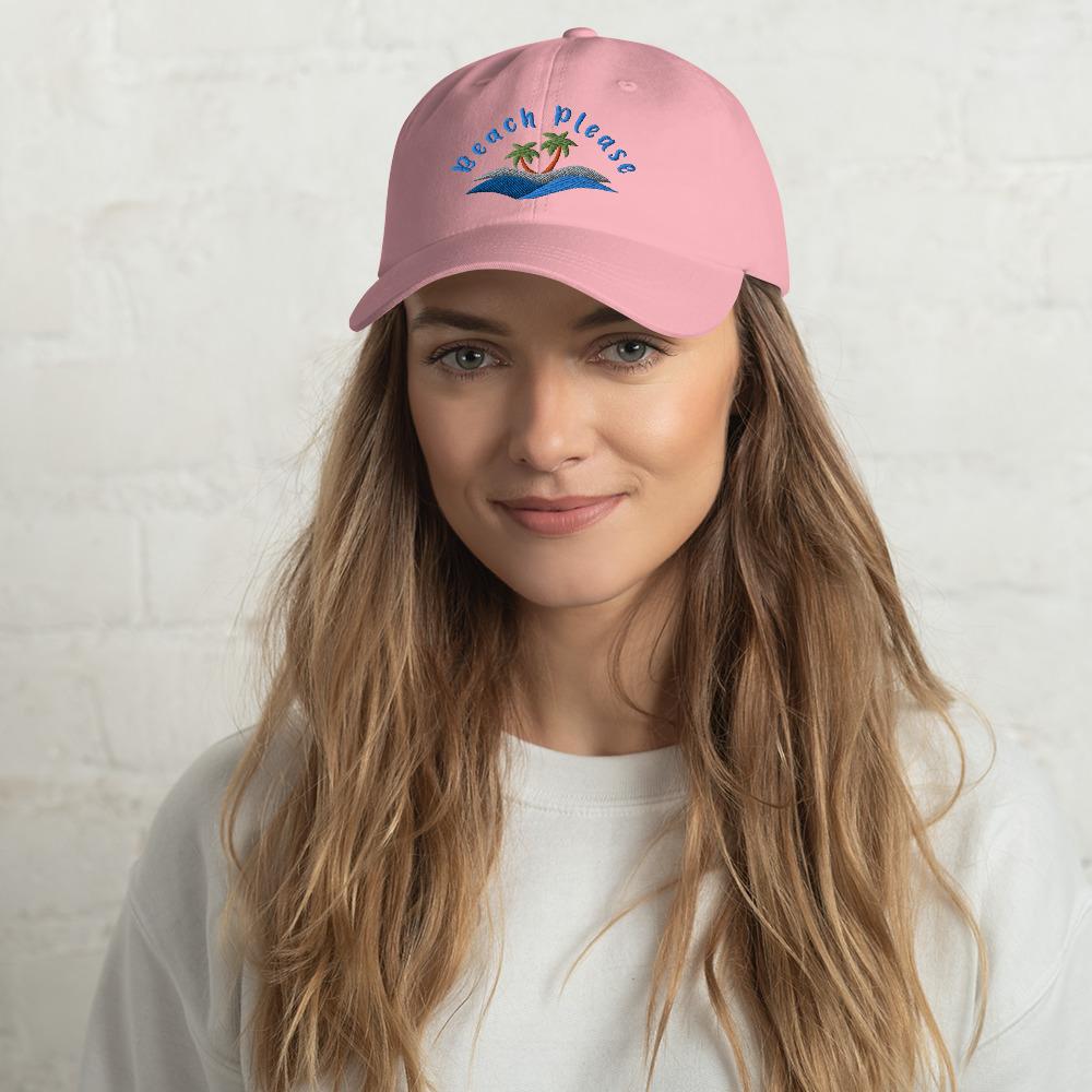 Beach Please Embroidered Dad hat ArcZeal Designs