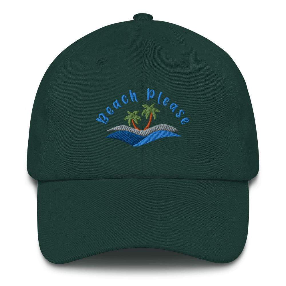 Spruce Beach Please Embroidered Dad hat ArcZeal Designs