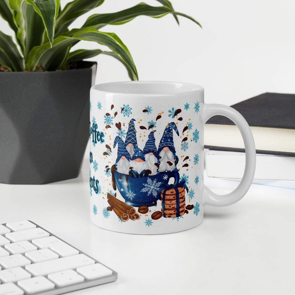 11oz Gnome Coffee Mug Blue 11oz and 15oz ArcZeal Designs