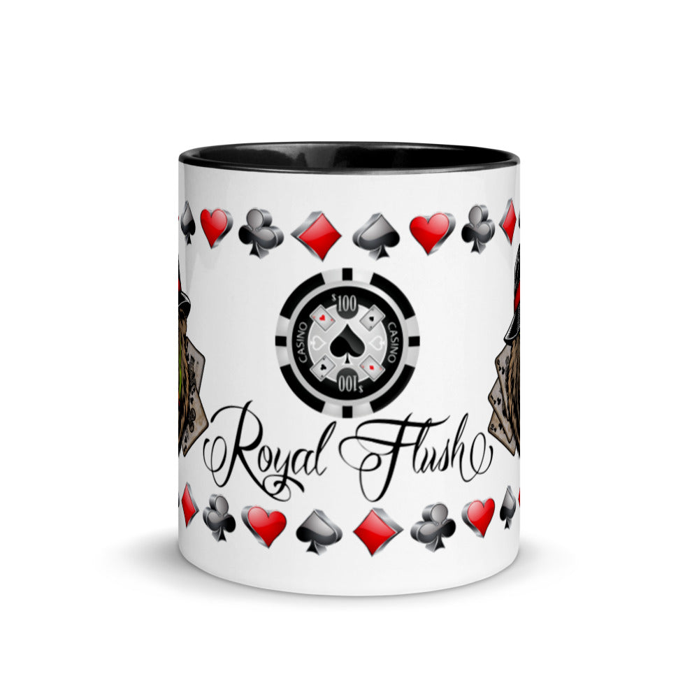 Coffee Mug Royal Flush Poker Hand Clubs ArcZeal Designs