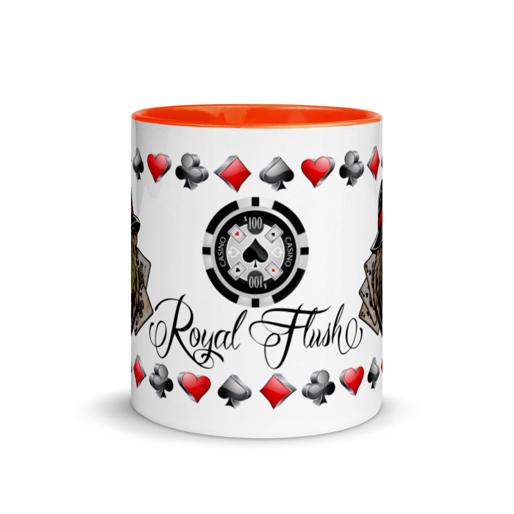Coffee Mug Royal Flush Poker Hand Clubs ArcZeal Designs