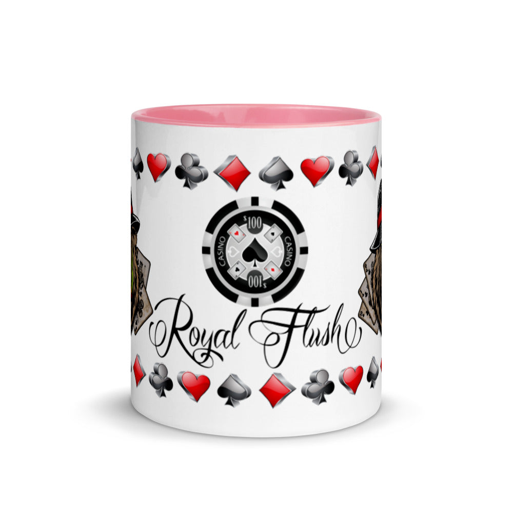 Coffee Mug Royal Flush Poker Hand Clubs ArcZeal Designs