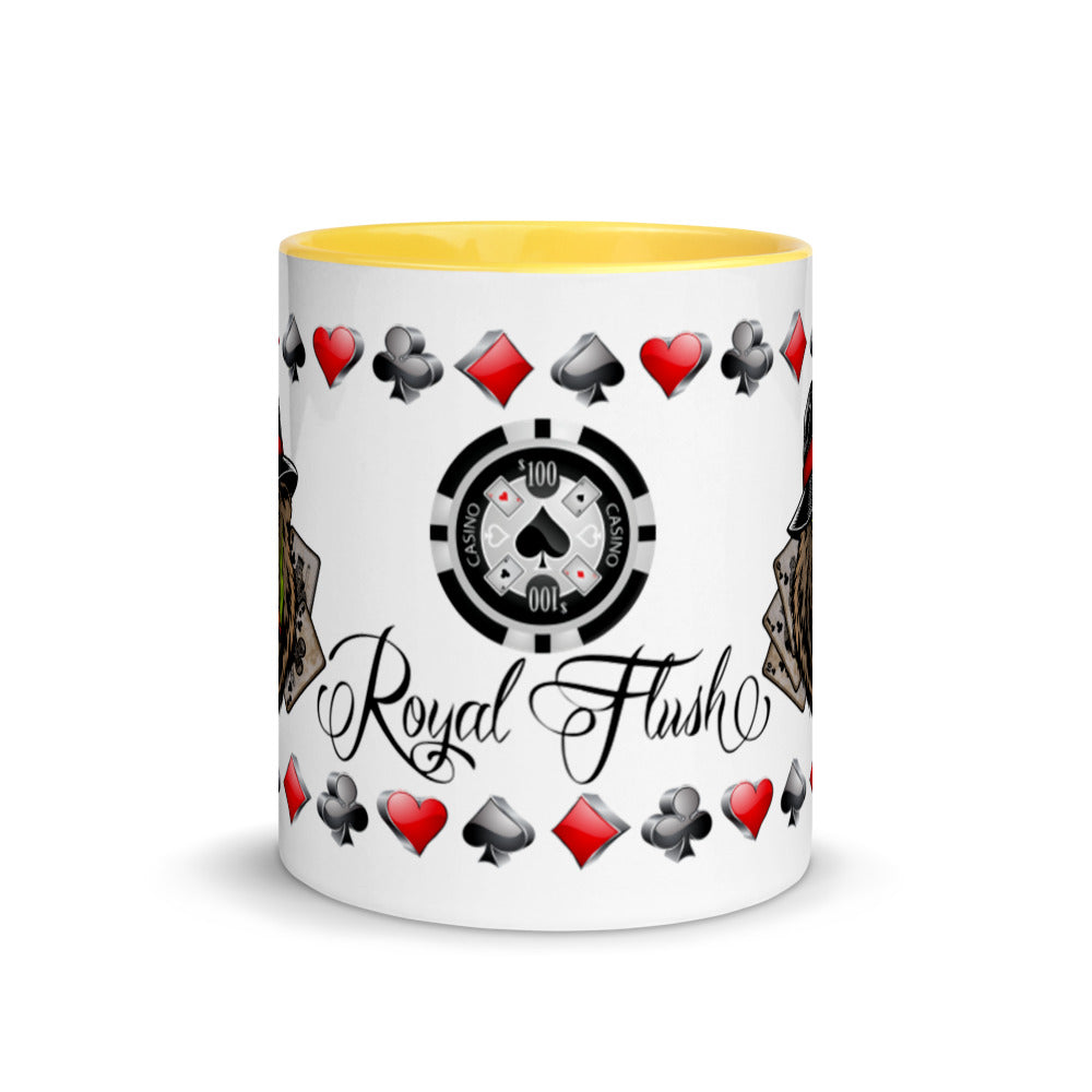 Coffee Mug Royal Flush Poker Hand Clubs ArcZeal Designs