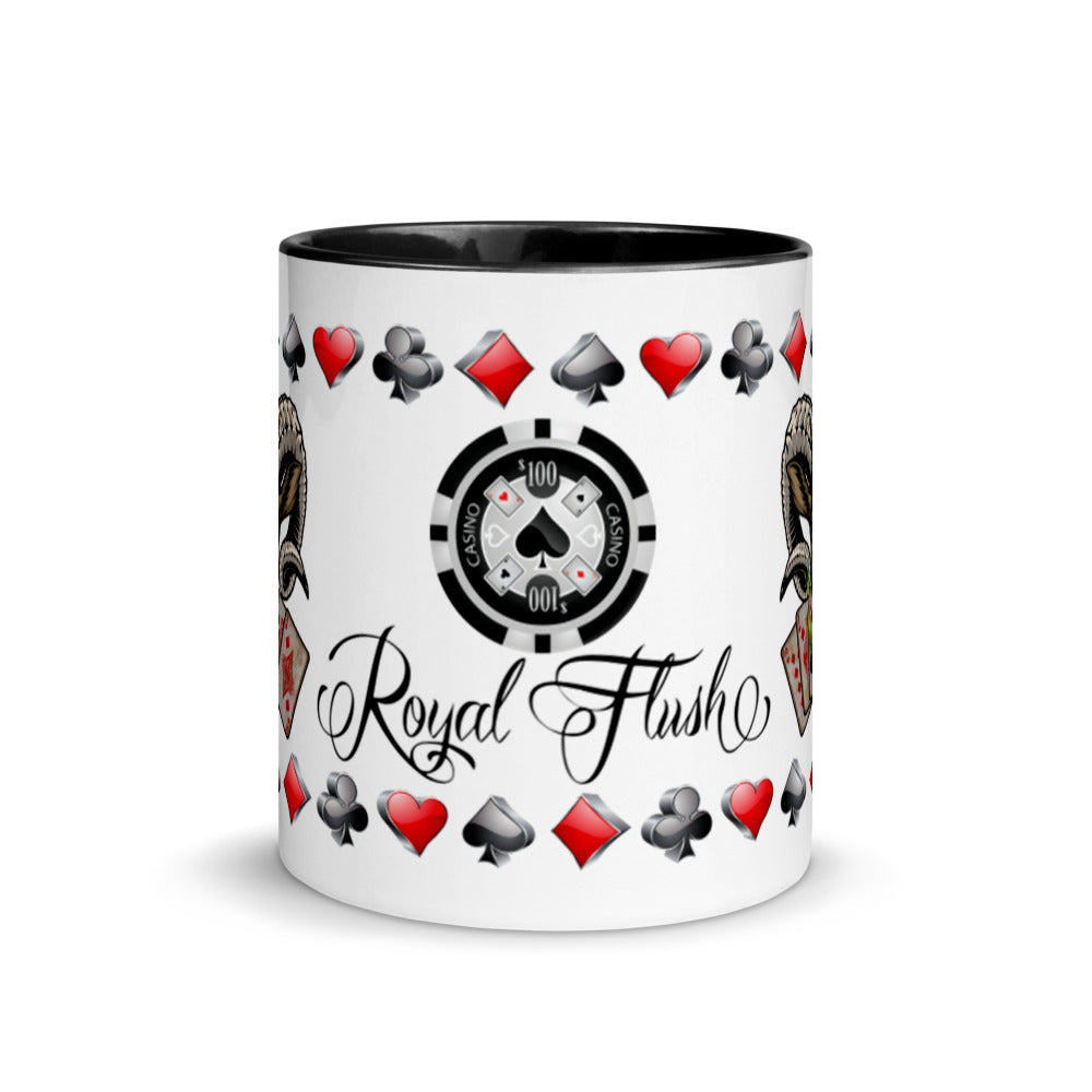 Coffee Mug Royal Flush Poker Hand Diamonds ArcZeal Designs