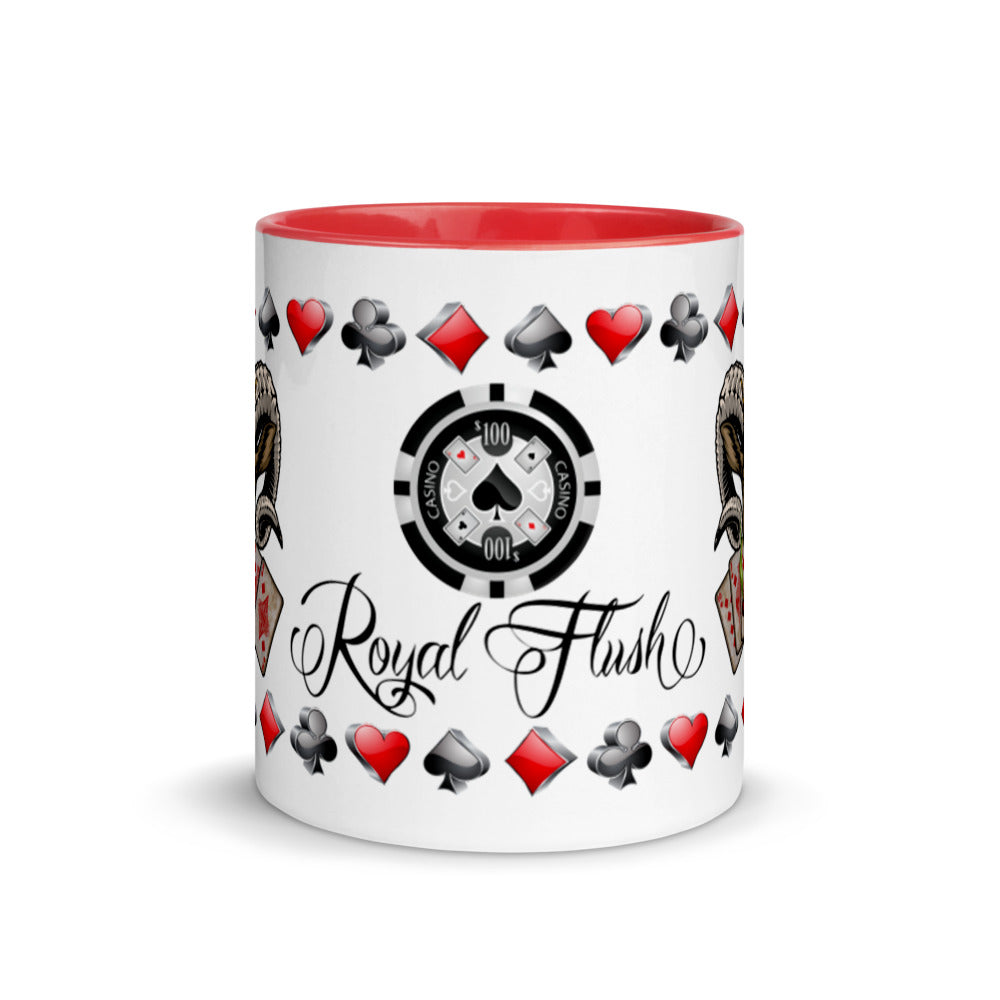 Coffee Mug Royal Flush Poker Hand Diamonds ArcZeal Designs