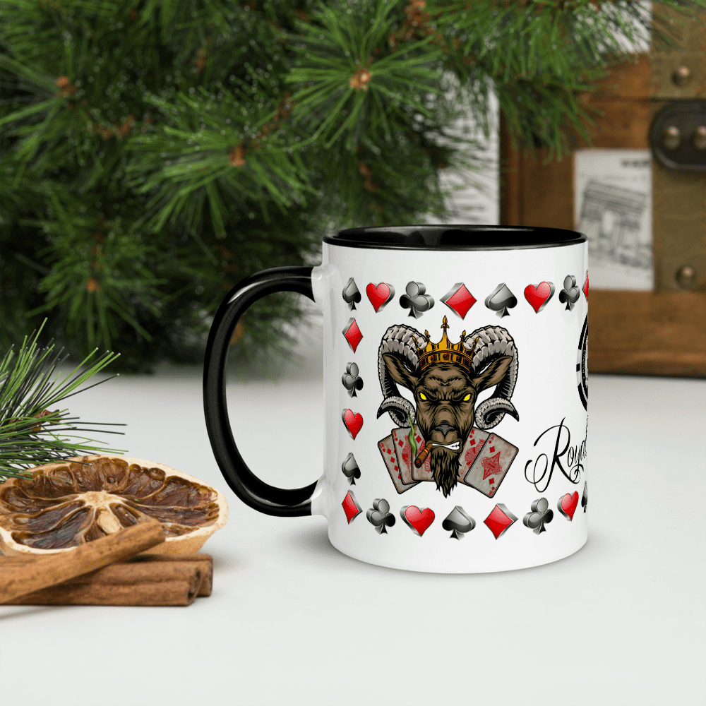Coffee Mug Royal Flush Poker Hand Diamonds ArcZeal Designs