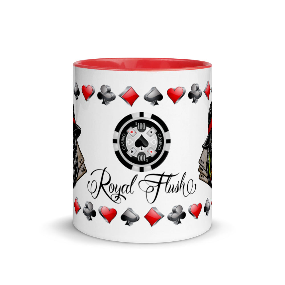 Coffee Mug Royal Flush Poker Hand Spades ArcZeal Designs