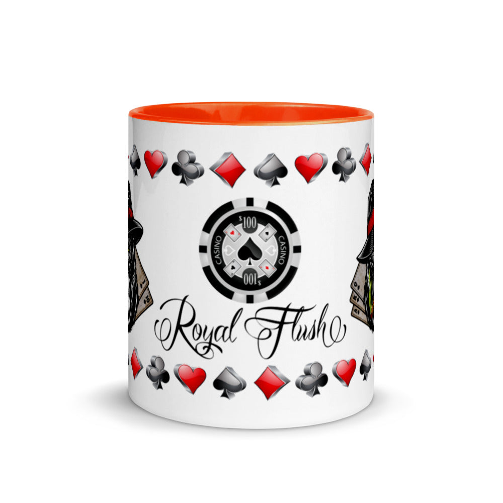 Coffee Mug Royal Flush Poker Hand Spades ArcZeal Designs