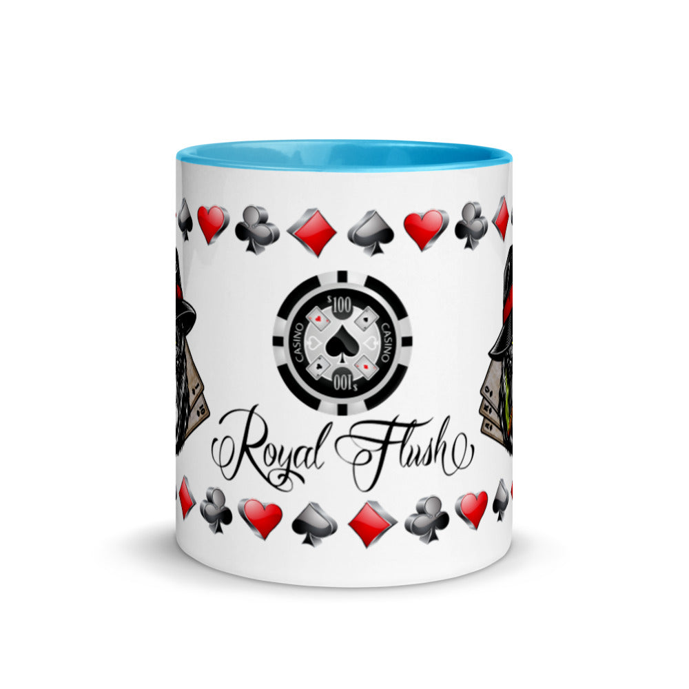Coffee Mug Royal Flush Poker Hand Spades ArcZeal Designs