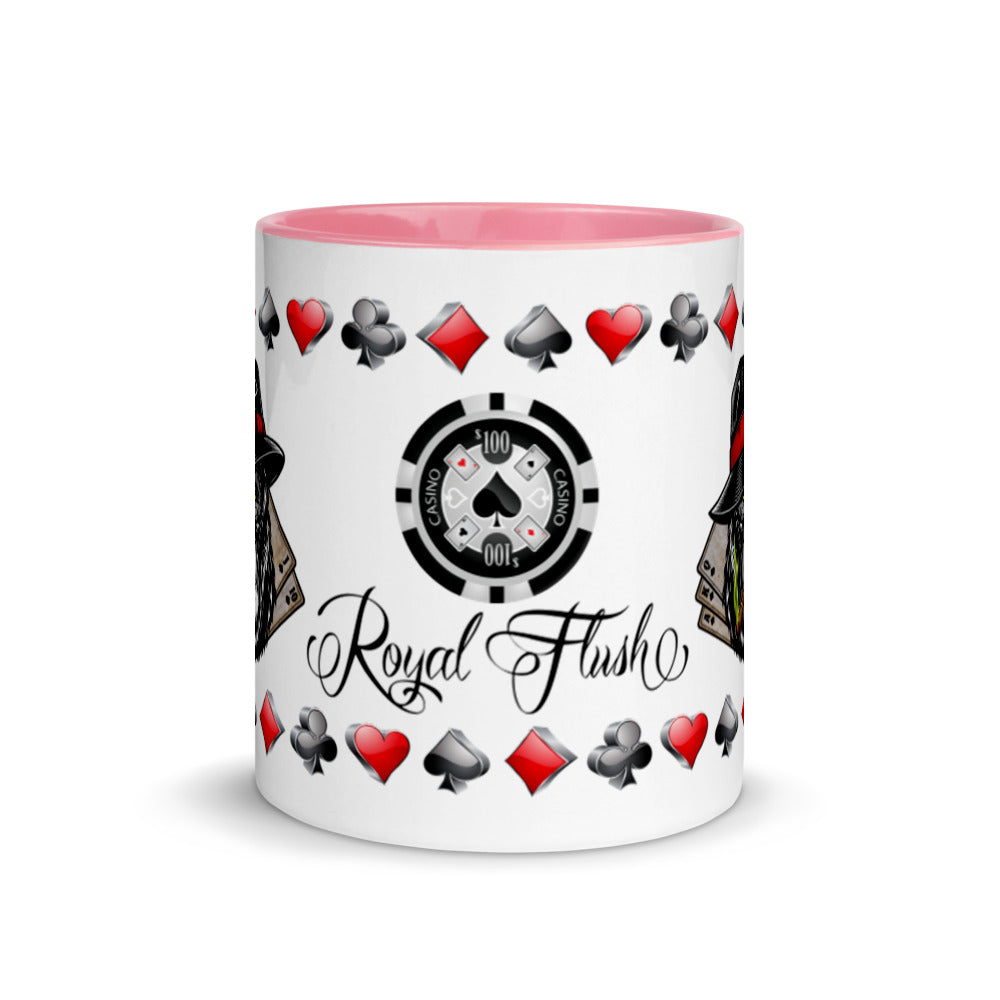 Coffee Mug Royal Flush Poker Hand Spades ArcZeal Designs