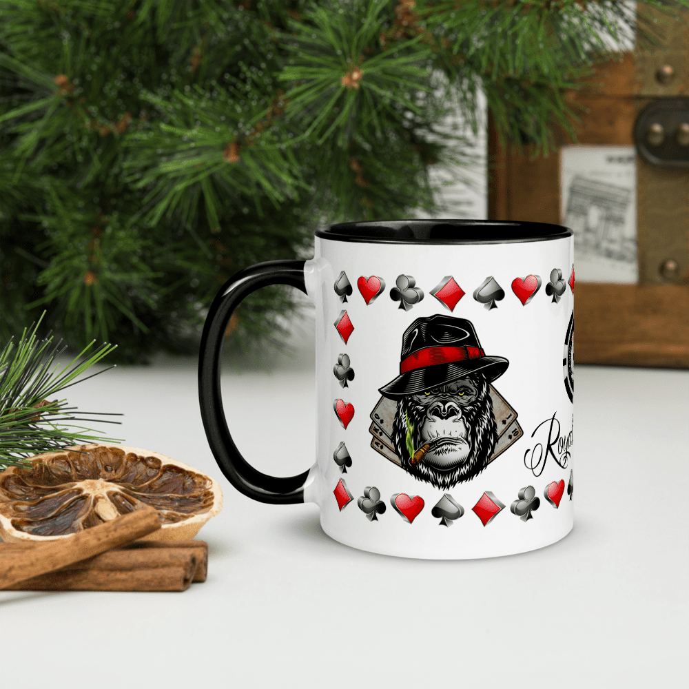 Coffee Mug Royal Flush Poker Hand Spades ArcZeal Designs