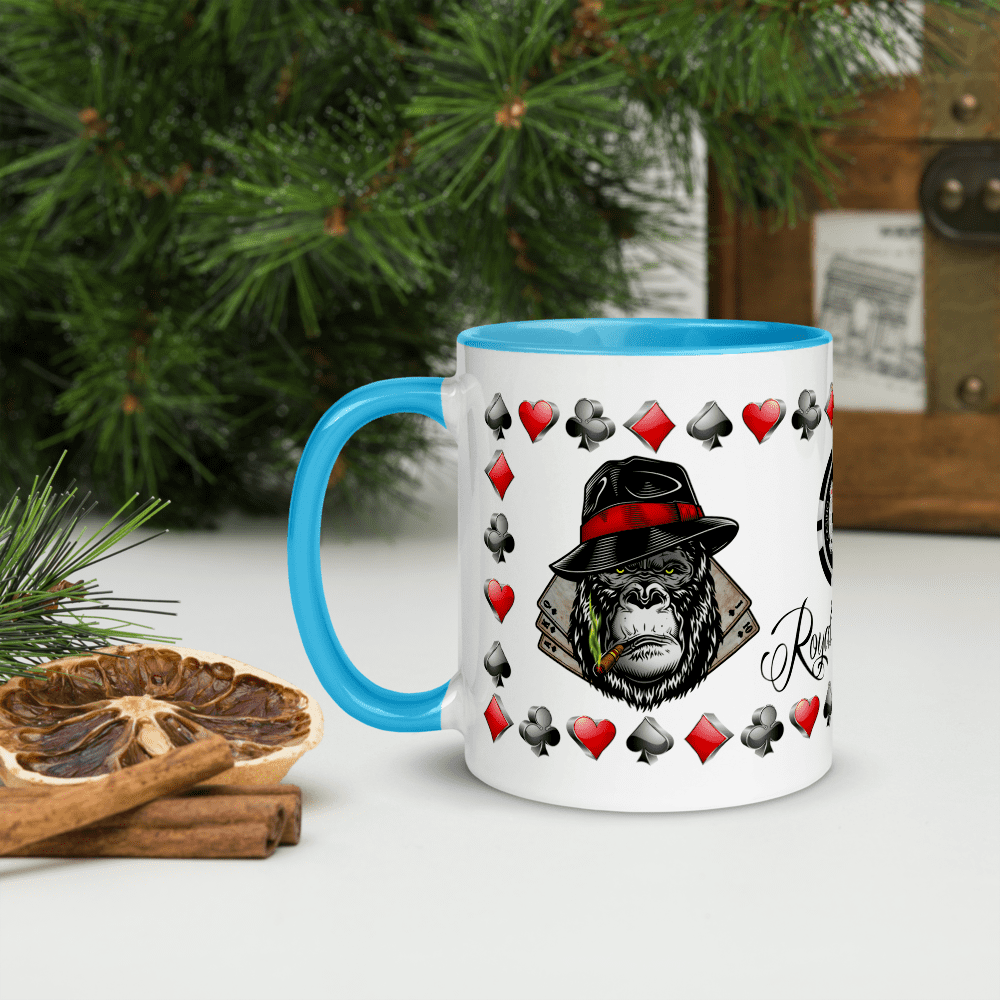 Blue Royal Flush Poker Hand Spades Coffee Mug ArcZeal Designs