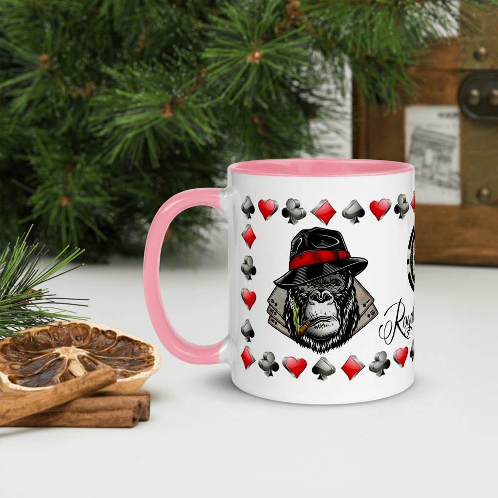 Pink Royal Flush Poker Hand Spades Coffee Mug ArcZeal Designs
