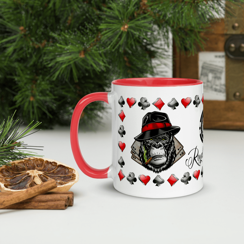Coffee Mug Royal Flush Poker Hand Spades ArcZeal Designs