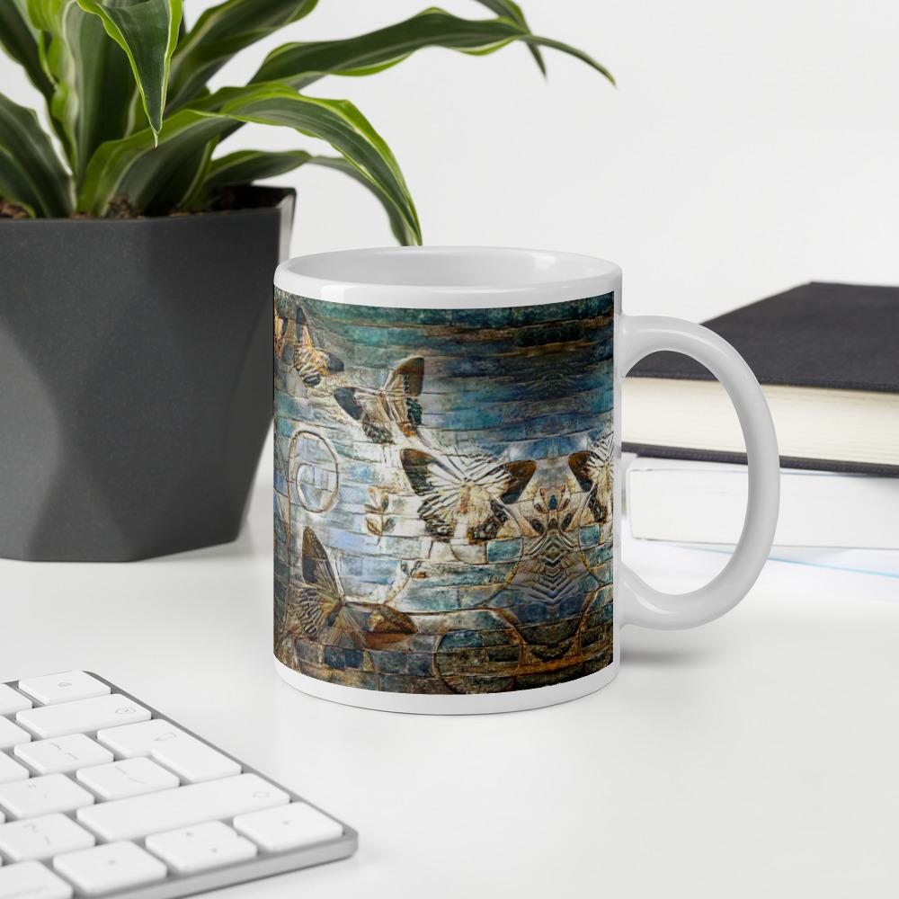 11oz Stone Butterfly Mug ArcZeal Designs