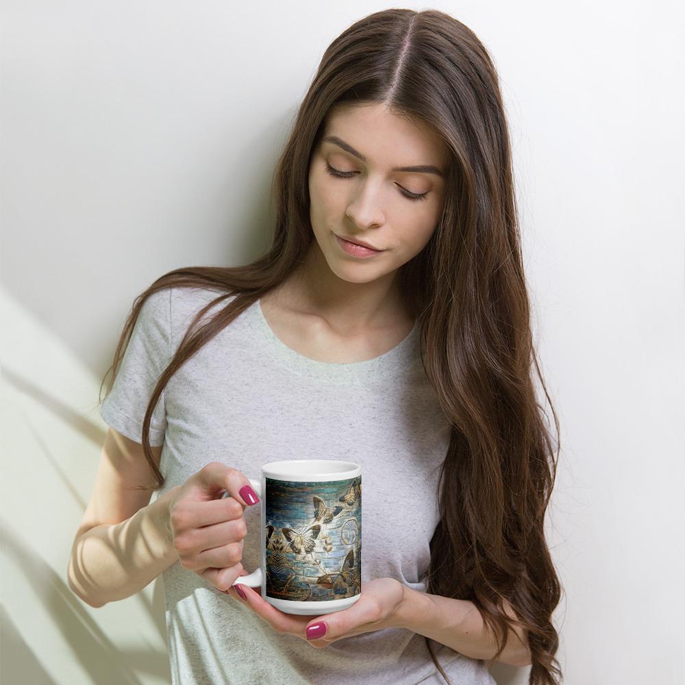 Stone Butterfly Mug ArcZeal Designs