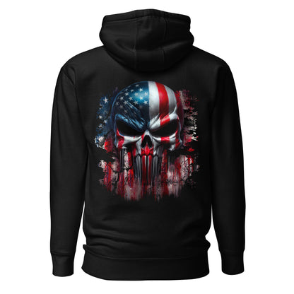 unisex-premium-hoodie-black-back-USA-Skull-Flag-Arczeal-Designs