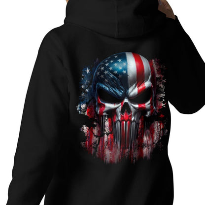 unisex-premium-hoodie-black-back-USA-Skull-Flag-Arczeal-Designs