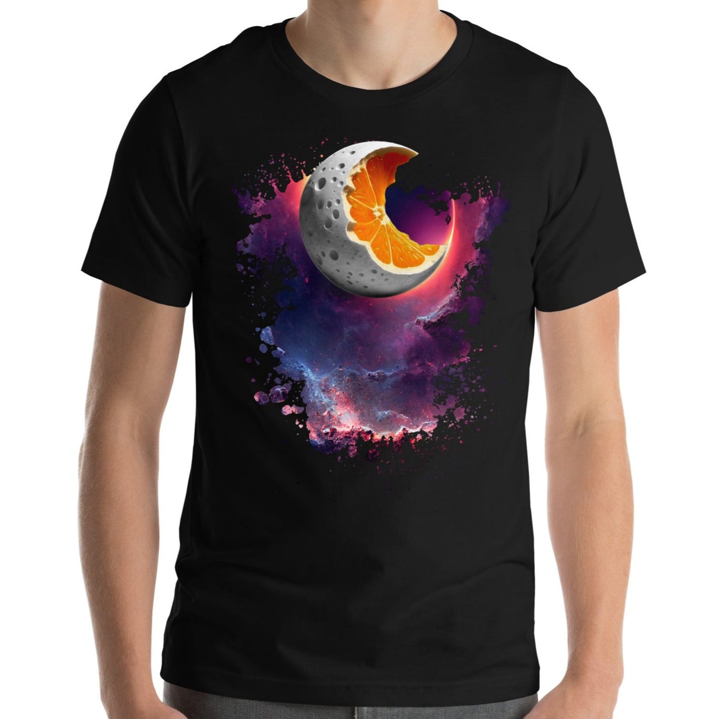  Lunar Moon Orange Fusion Short Sleeve T-Shirt ArcZeal Designs