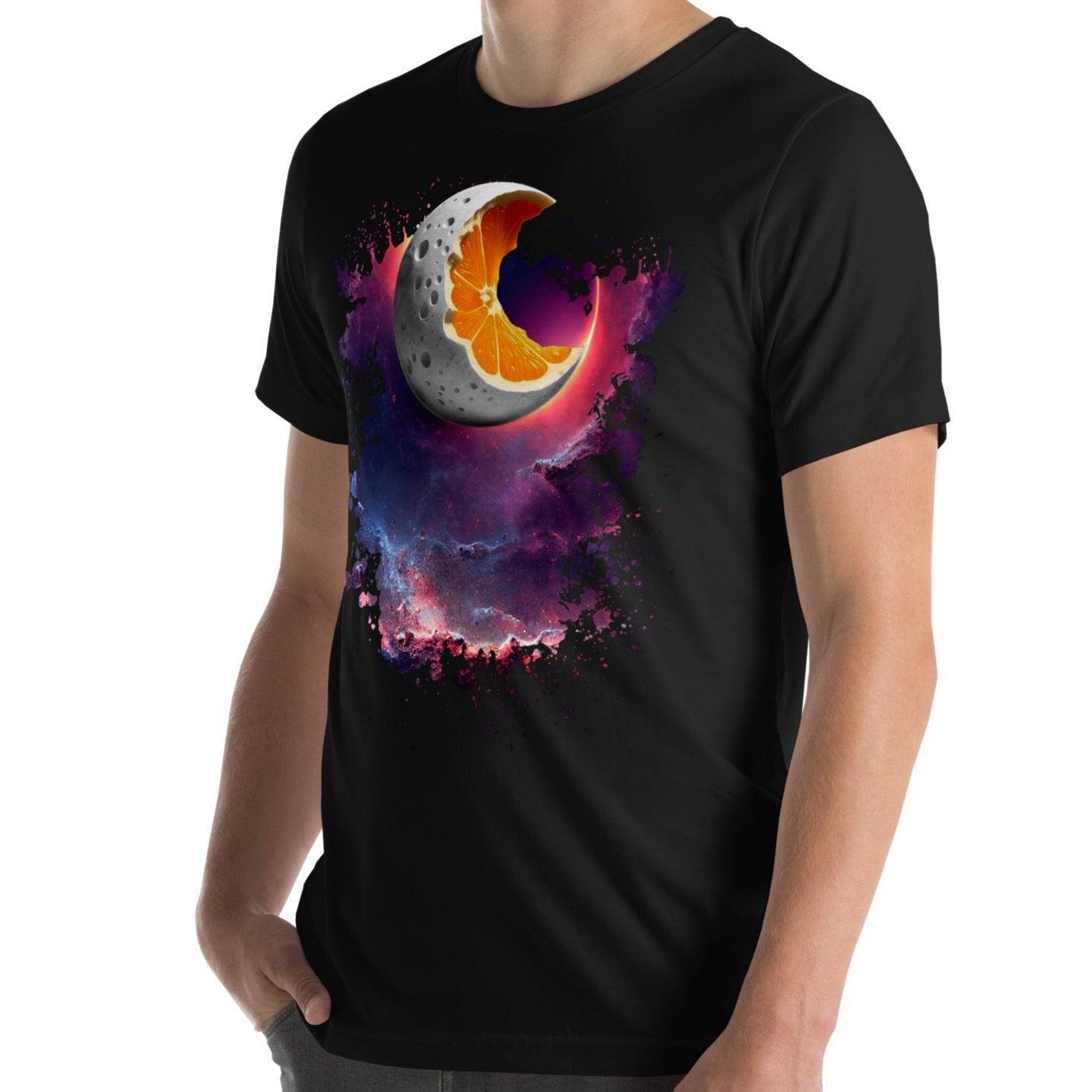  Lunar Moon Orange Fusion Short Sleeve T-Shirt ArcZeal Designs