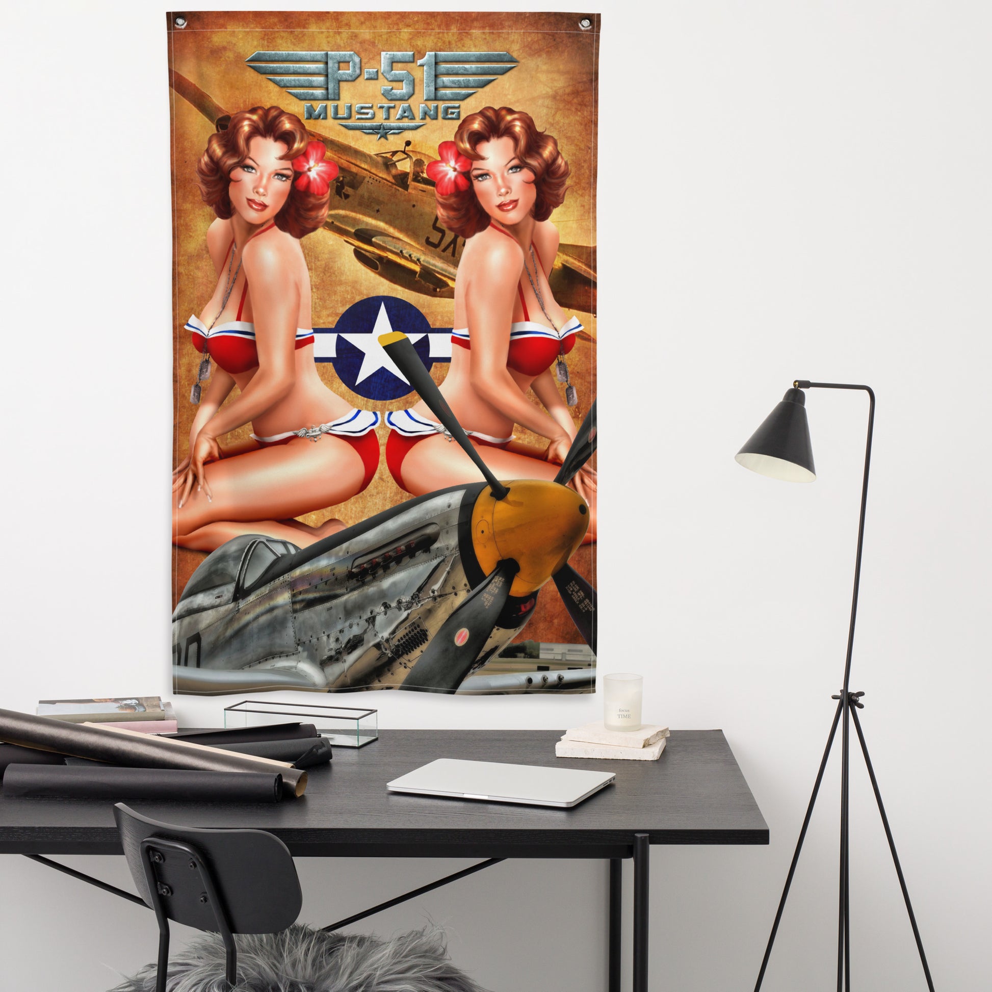 flag-p-51-mustang-collectable-world-war-two-wall-art-arczeal-designs