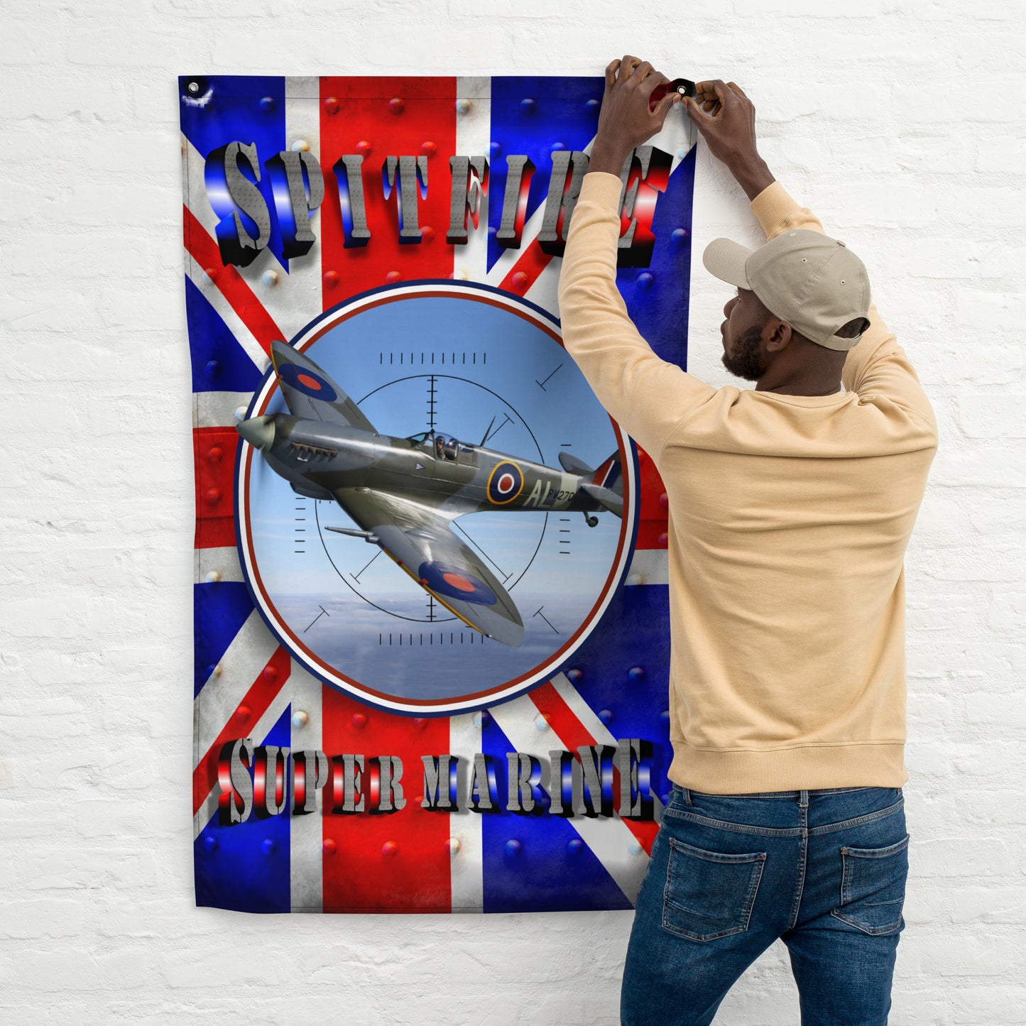 Flag-Spitfire-Collectable-Wall-Art-ArcZeal-Designs