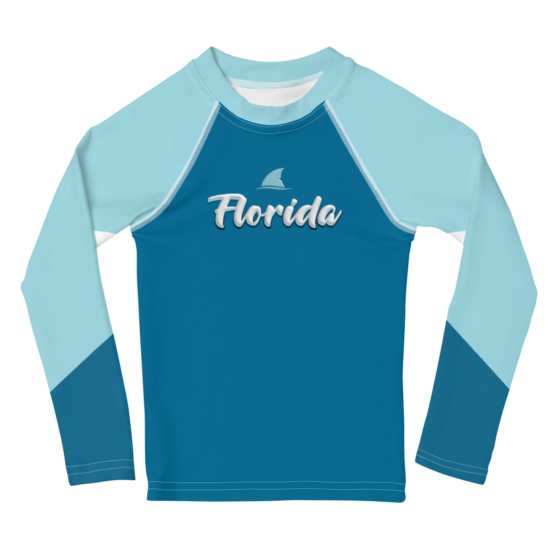 Kids Rash Guard Florida Shark Fin ArcZeal Designs