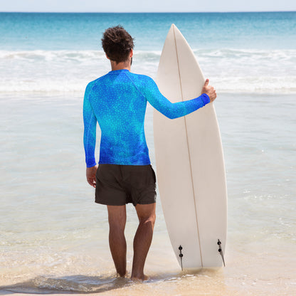 Men's Rash Guard Swim Shirt Water Droplets