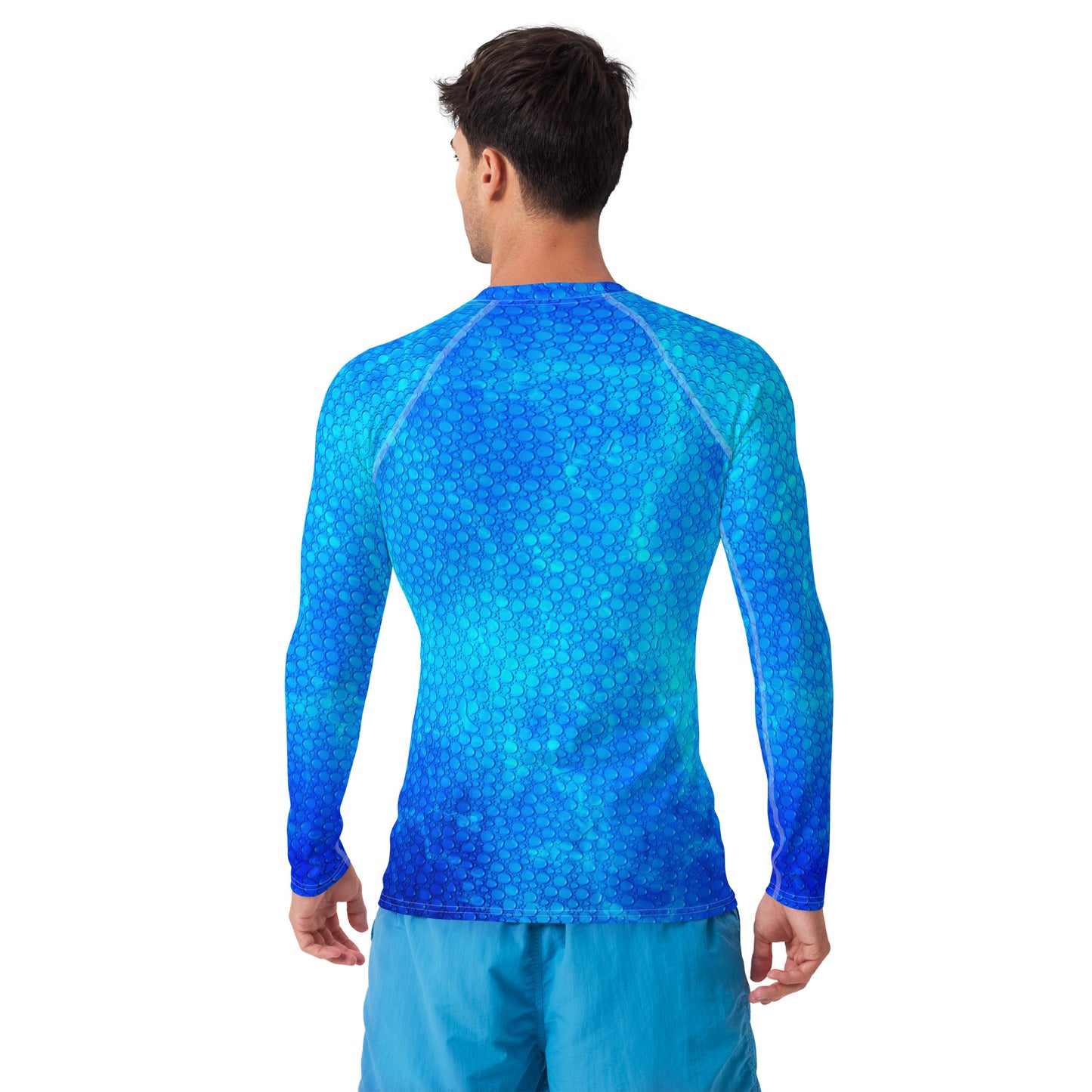 Men's Rash Guard Swim Shirt Water Droplets