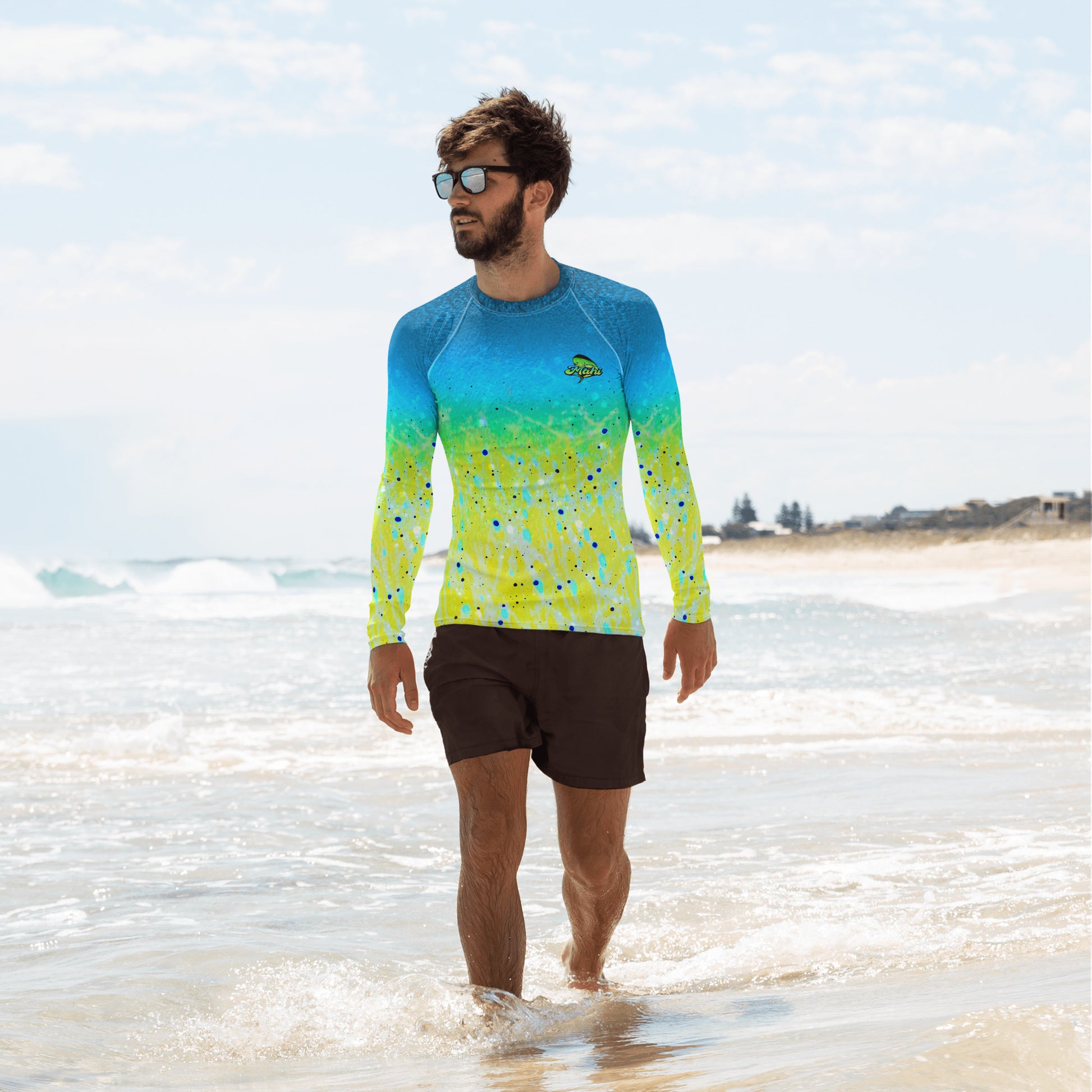  Men's Rash Guard | Mahi Mahi Print ArcZeal Designs