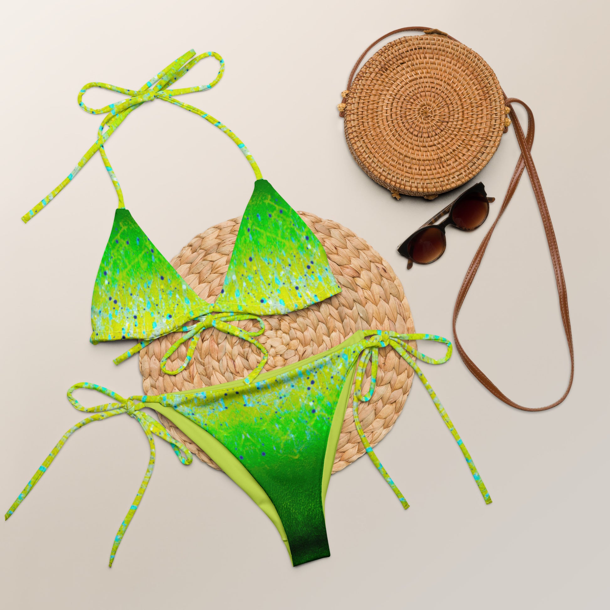  String Bikini | Mahi Mahi Green ArcZeal Designs