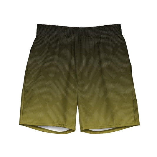  Men's swim trunks | Military Green Stripes ArcZeal Designs