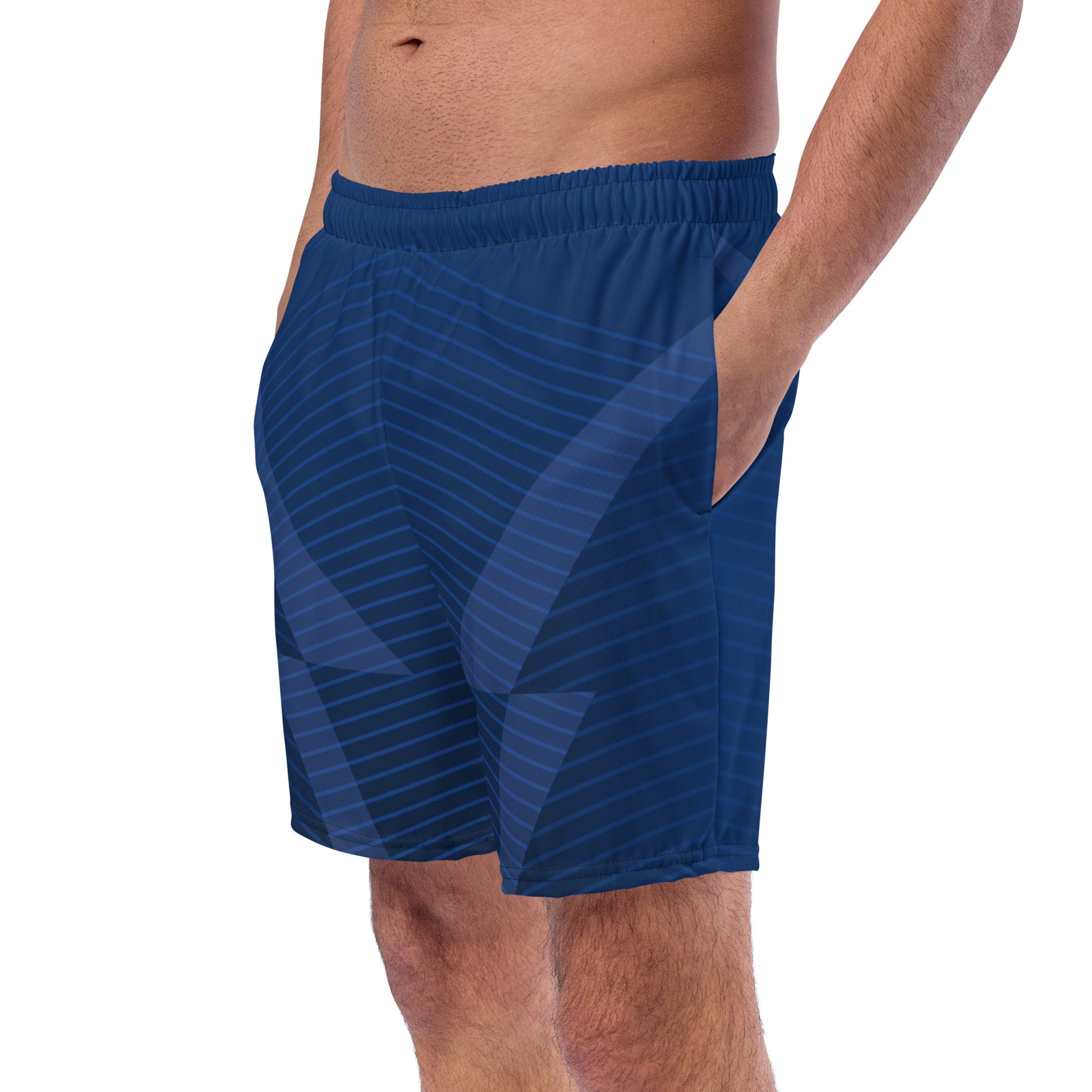 Men's swim trunks | Blue Lines & Aesthetics ArcZeal Designs